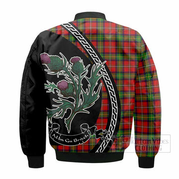 Boyd Family Crest Tartan Bomber Jacket Alba Thistle Inspired