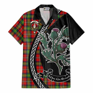 Boyd Family Crest Tartan Cotton Hawaiian Shirt Alba Thistle Inspired - Tartan Vibes Clothing