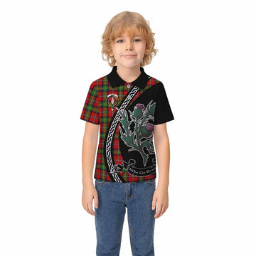 Boyd Family Crest Tartan Kid Polo Shirt Alba Thistle Inspired