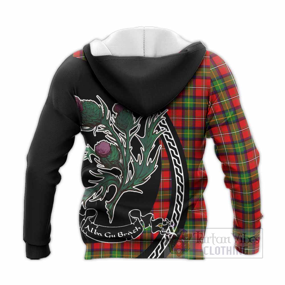 Boyd Family Crest Tartan Knitted Hoodie Alba Thistle Inspired - Tartan Vibes Clothing