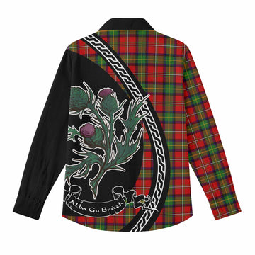 Boyd Family Crest Tartan Women Casual Shirt Alba Thistle Inspired - Tartan Vibes Clothing