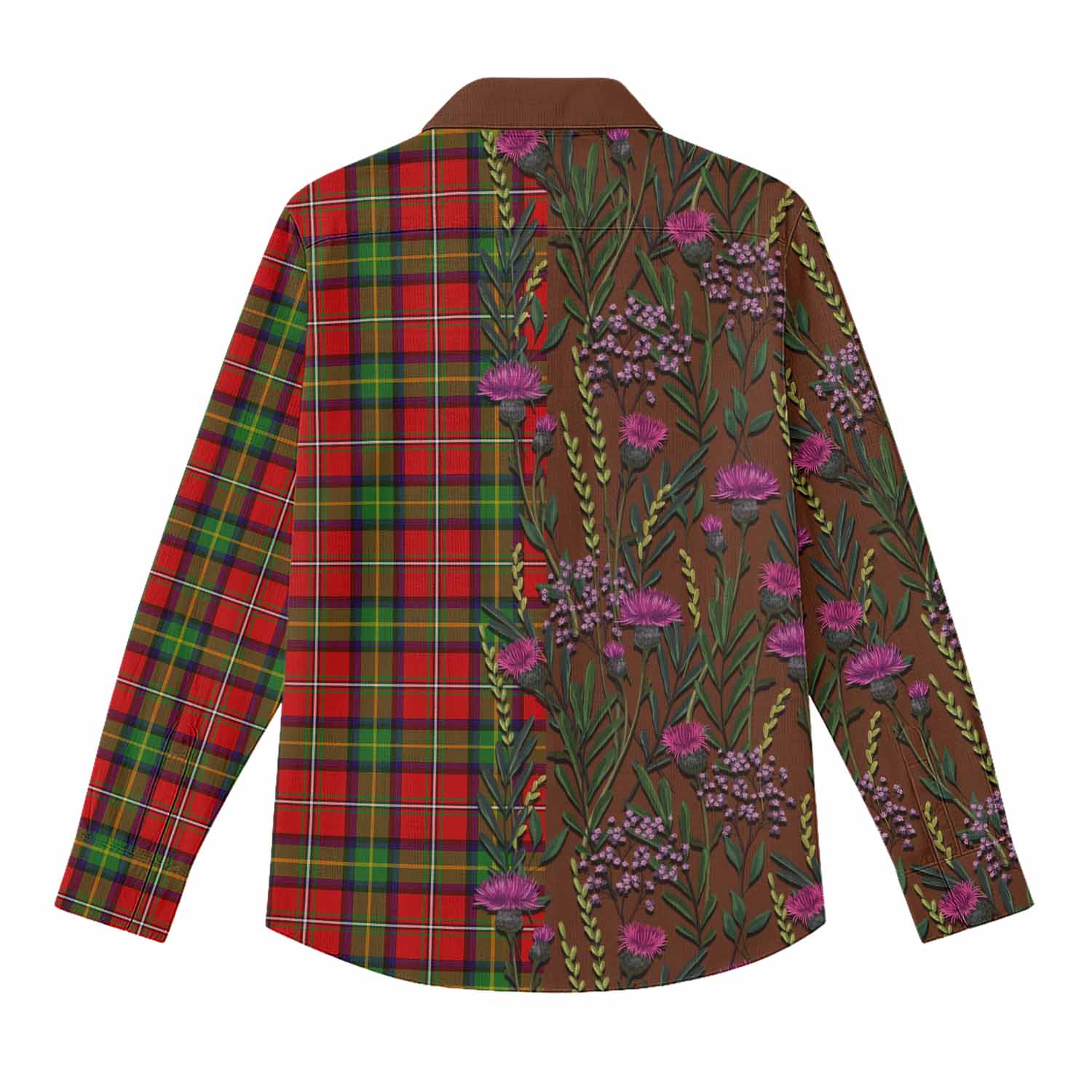 Boyd Family Crest Tartan Women Casual Shirt Scottish Thistle Flower Pattern Half Style - Tartan Vibes Clothing
