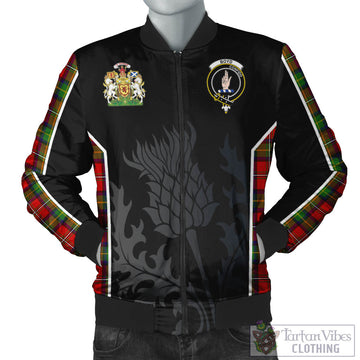 Boyd Modern Tartan Bomber Jacket with Family Crest and Scottish Thistle Vibes Sport Style