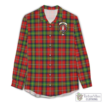 Tartan Vibes Clothing Boyd Modern Tartan Womens Casual Shirt with Family Crest