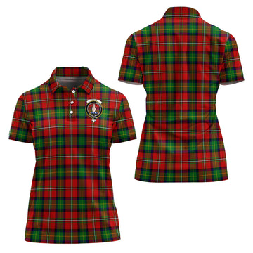 Boyd Modern Tartan Polo Shirt with Family Crest For Women