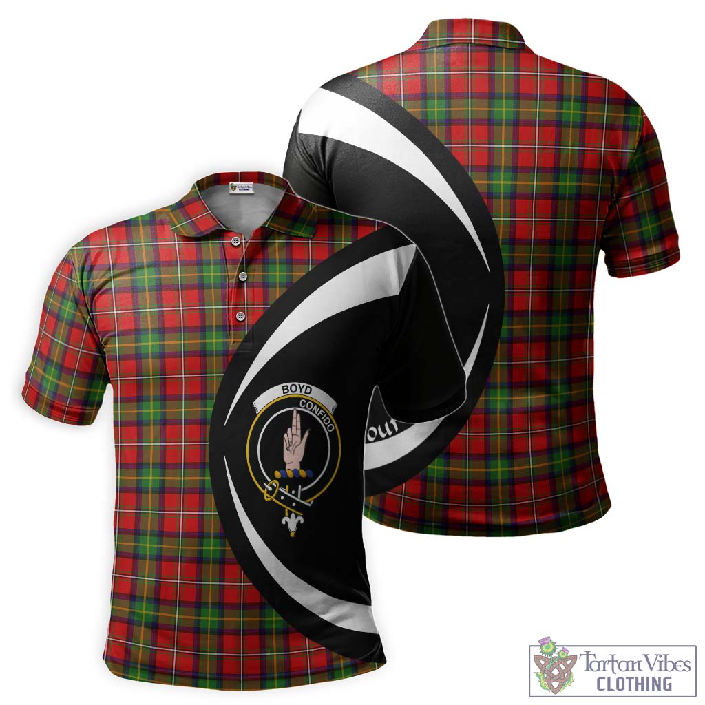 Boyd Tartan Men's Polo Shirt with Family Crest Circle Style Kid - Tartan Vibes Clothing