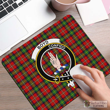 Boyd Modern Tartan Mouse Pad with Family Crest