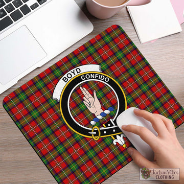 Tartan Vibes Clothing Boyd Modern Tartan Mouse Pad with Family Crest