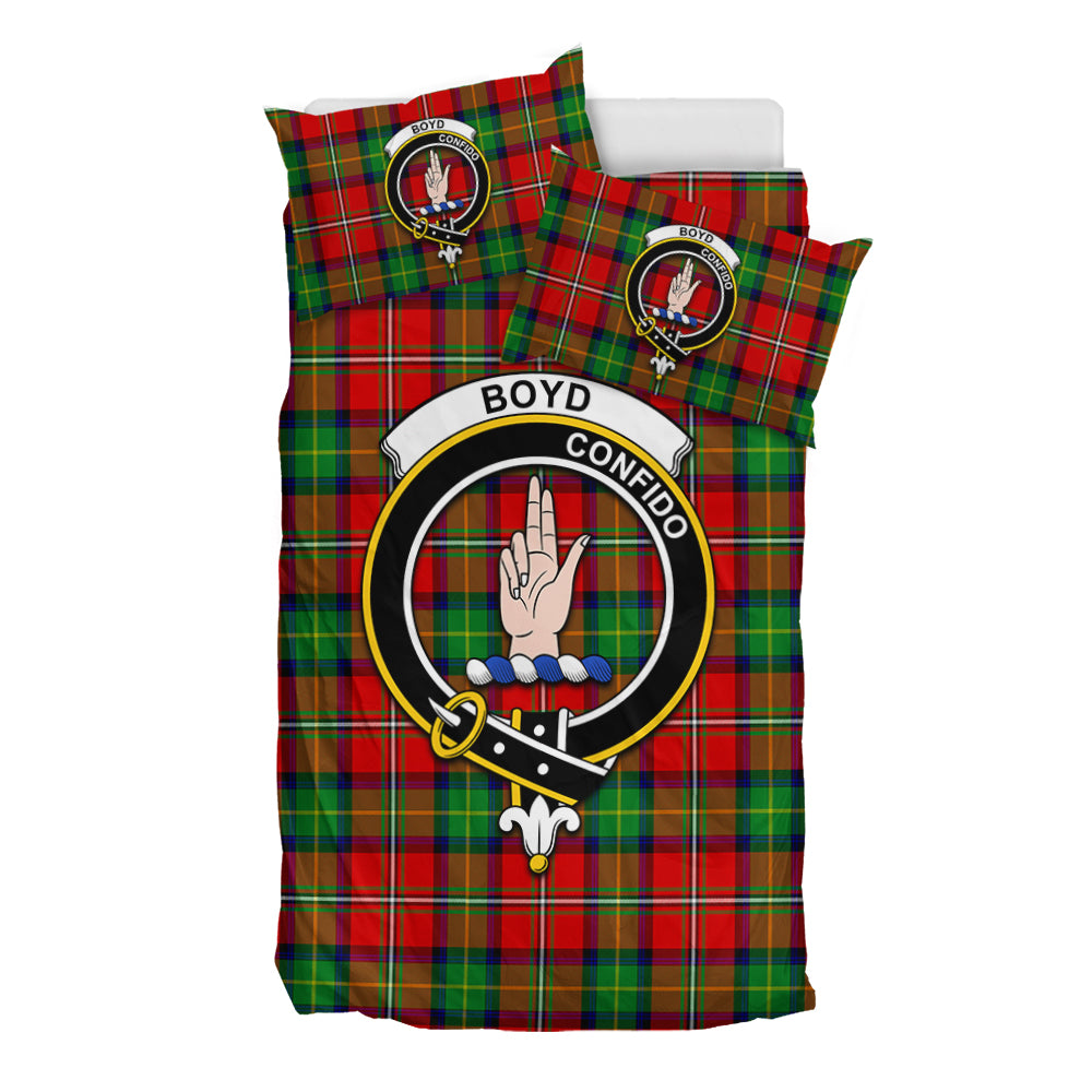 Boyd Tartan Bedding Set with Family Crest - Tartan Vibes Clothing