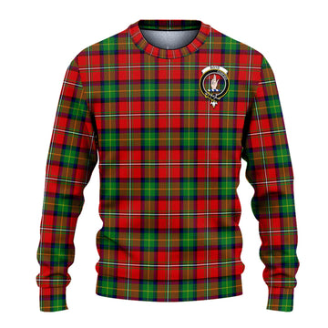 Boyd Modern Tartan Knitted Sweater with Family Crest - Tartanvibesclothing