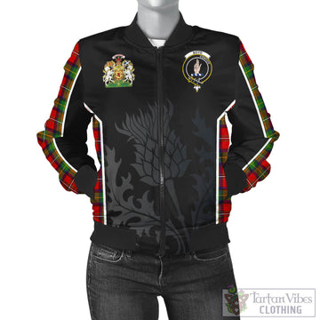 Boyd Modern Tartan Bomber Jacket with Family Crest and Scottish Thistle Vibes Sport Style