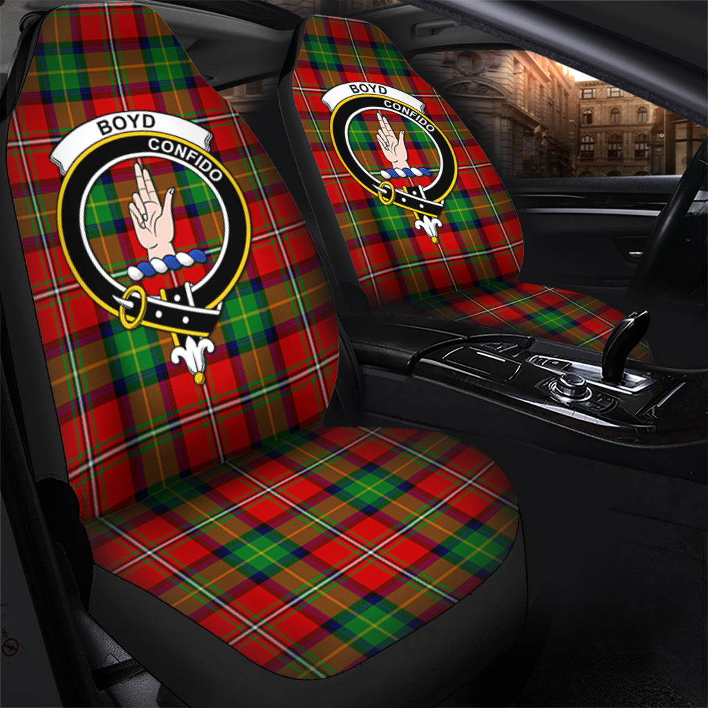 Boyd Modern Tartan Car Seat Cover with Family Crest - Tartanvibesclothing