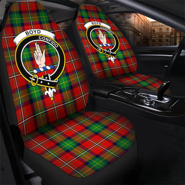 Boyd Modern Tartan Car Seat Cover with Family Crest - Tartanvibesclothing