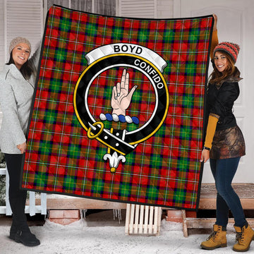 Boyd Modern Tartan Quilt with Family Crest