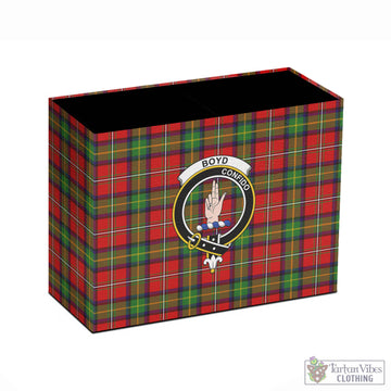 Tartan Vibes Clothing Boyd Modern Tartan Pen Holder with Family Crest