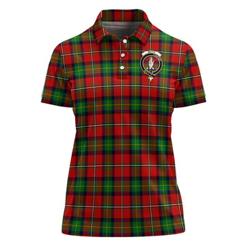 Boyd Tartan Polo Shirt with Family Crest For Women