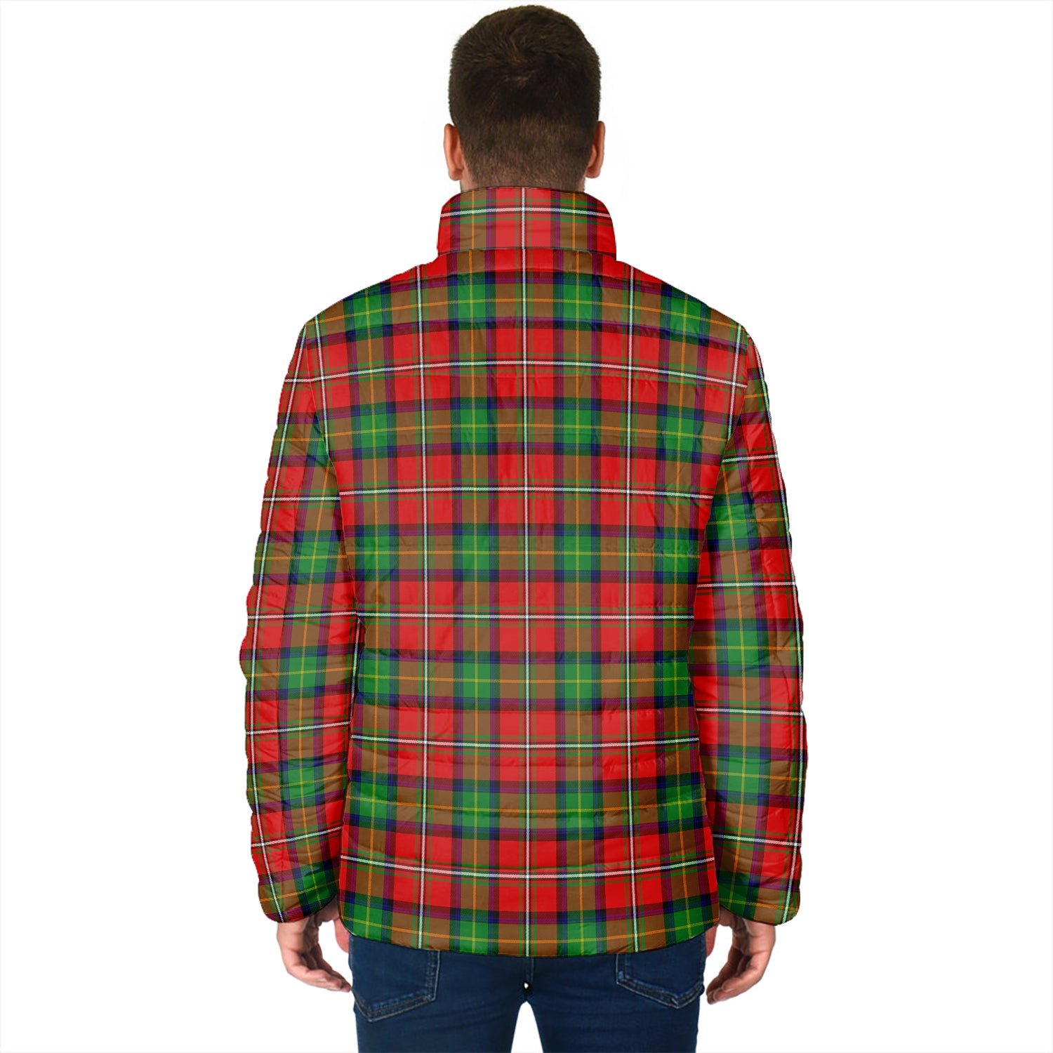 Boyd Modern Tartan Padded Jacket with Family Crest - Tartanvibesclothing