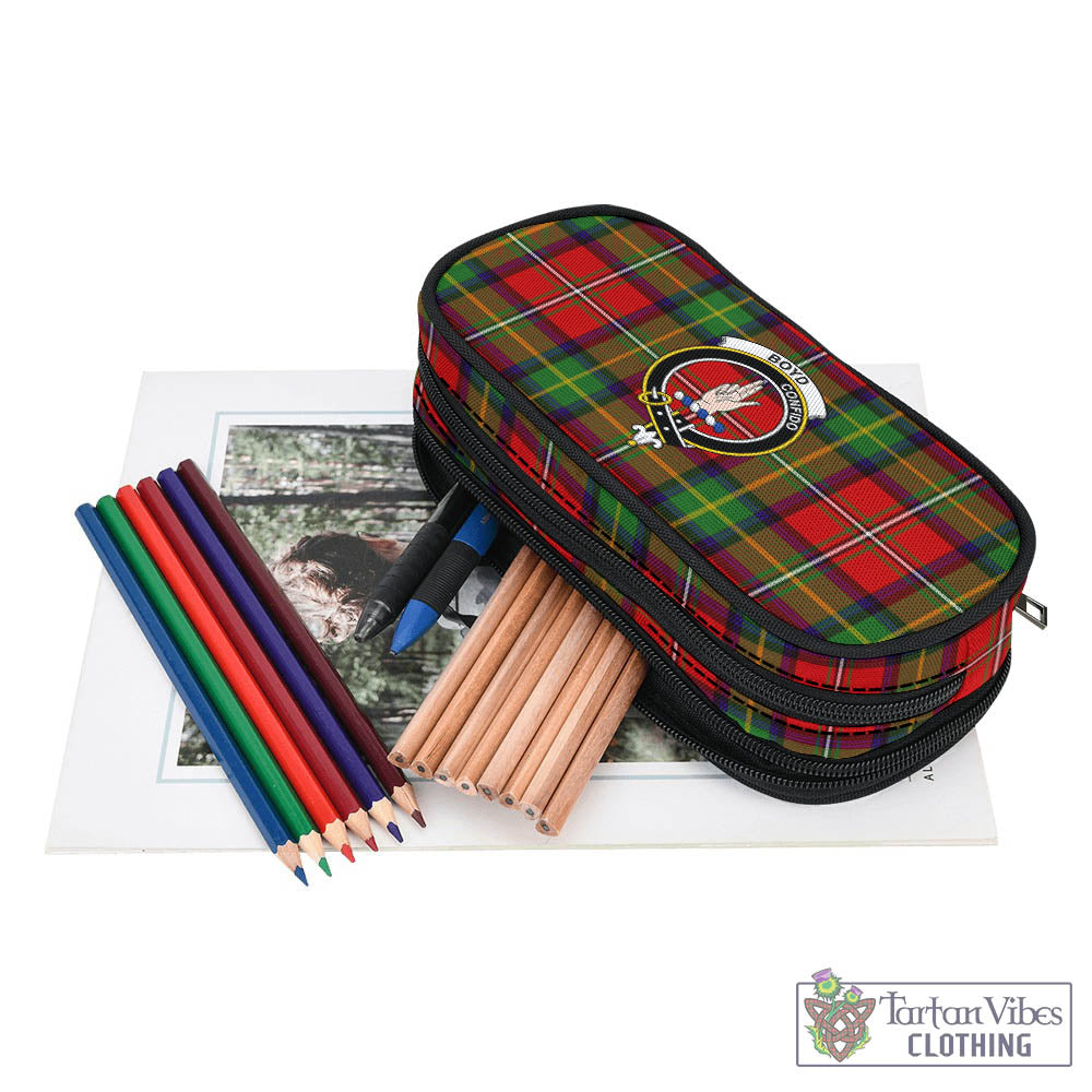 Tartan Vibes Clothing Boyd Modern Tartan Pen and Pencil Case with Family Crest