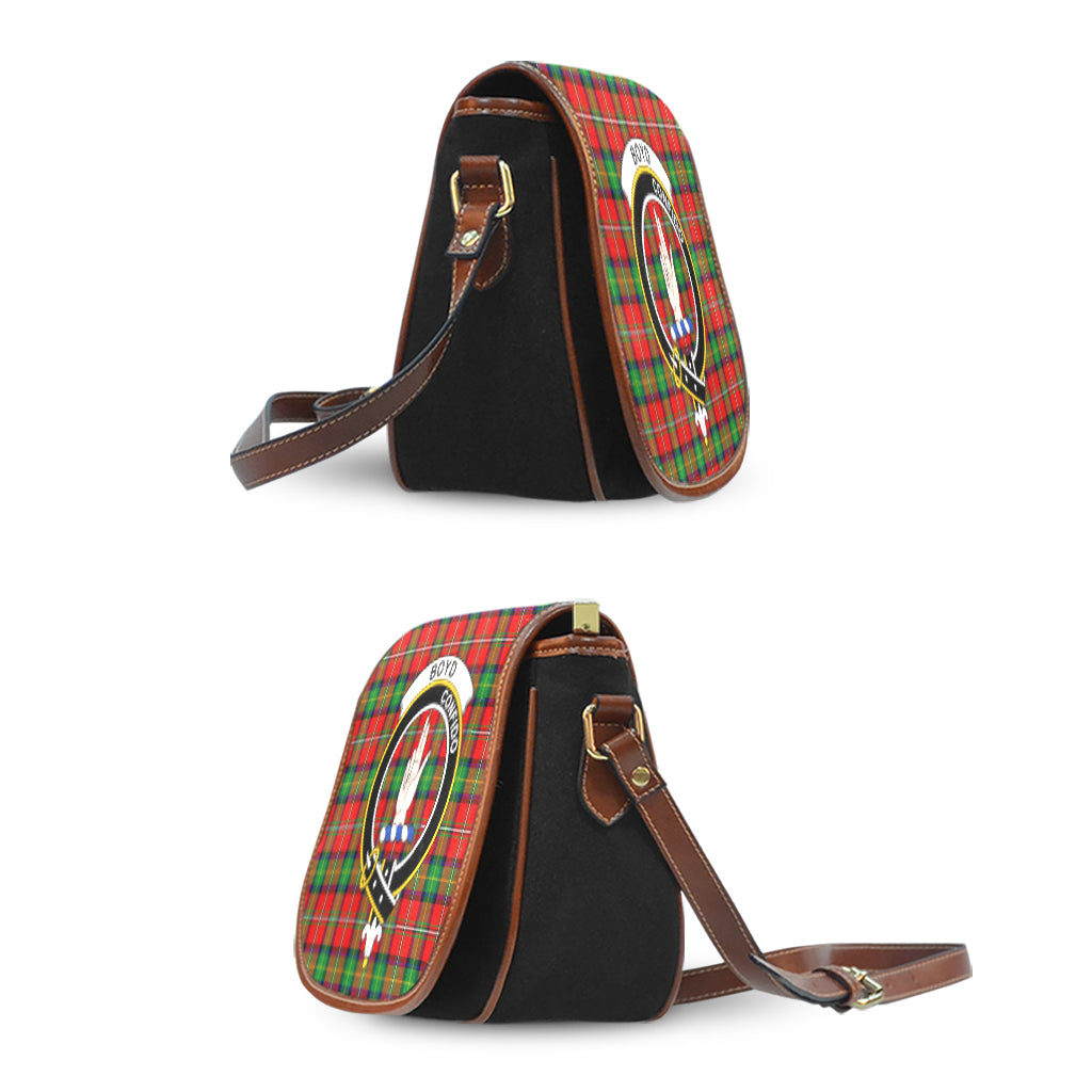 Boyd Modern Tartan Saddle Bag with Family Crest - Tartanvibesclothing