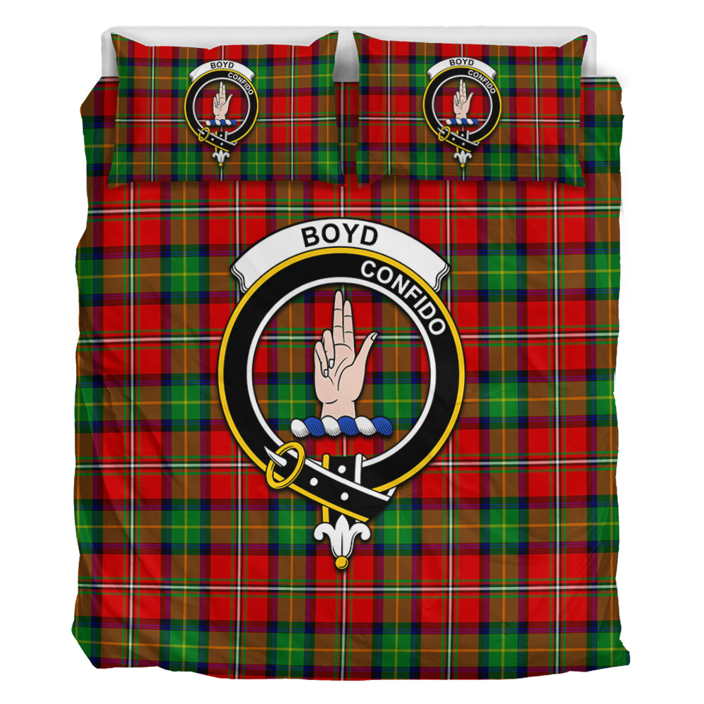 Boyd Tartan Bedding Set with Family Crest - Tartan Vibes Clothing
