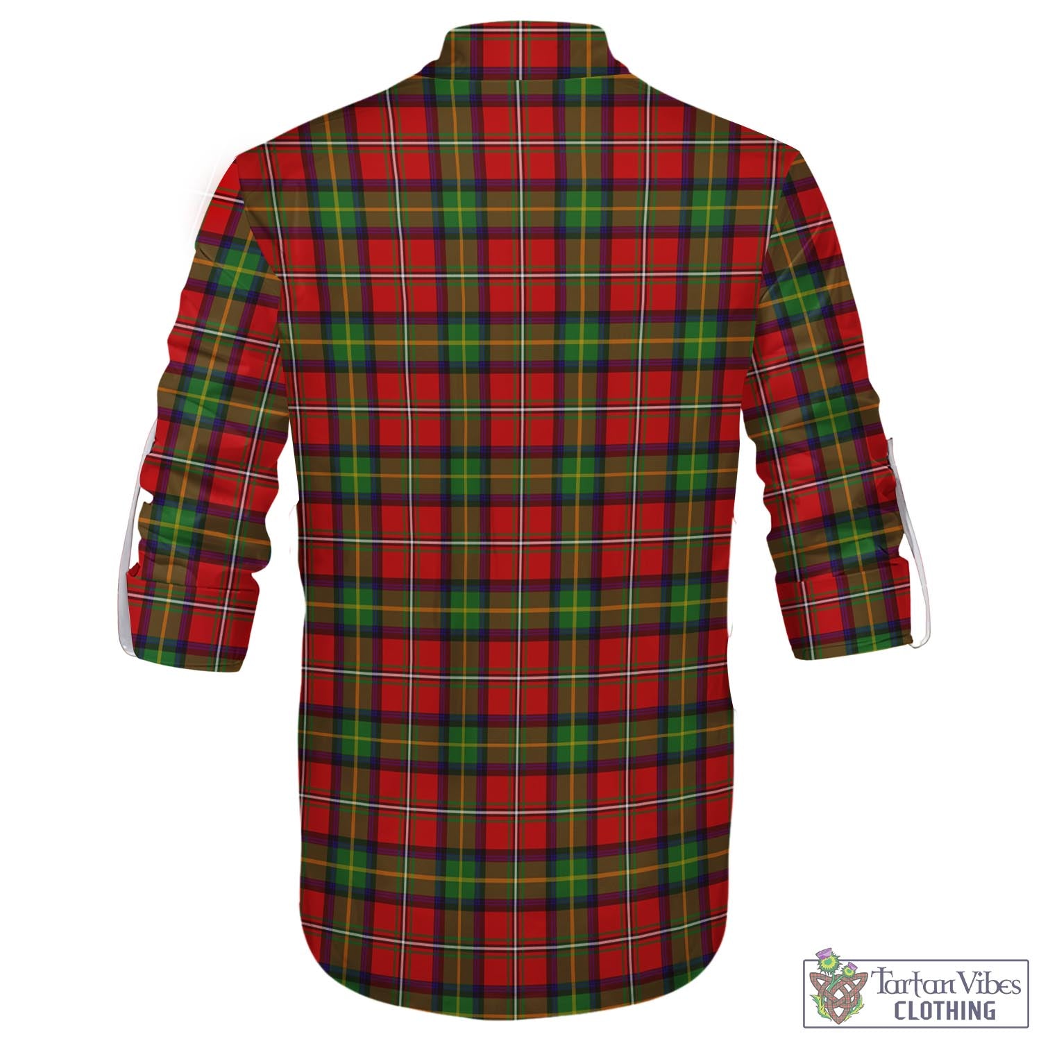 Tartan Vibes Clothing Boyd Modern Tartan Men's Scottish Traditional Jacobite Ghillie Kilt Shirt with Family Crest