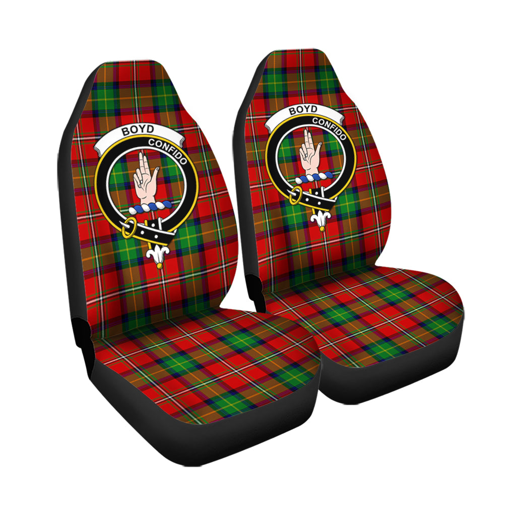 Boyd Modern Tartan Car Seat Cover with Family Crest - Tartanvibesclothing