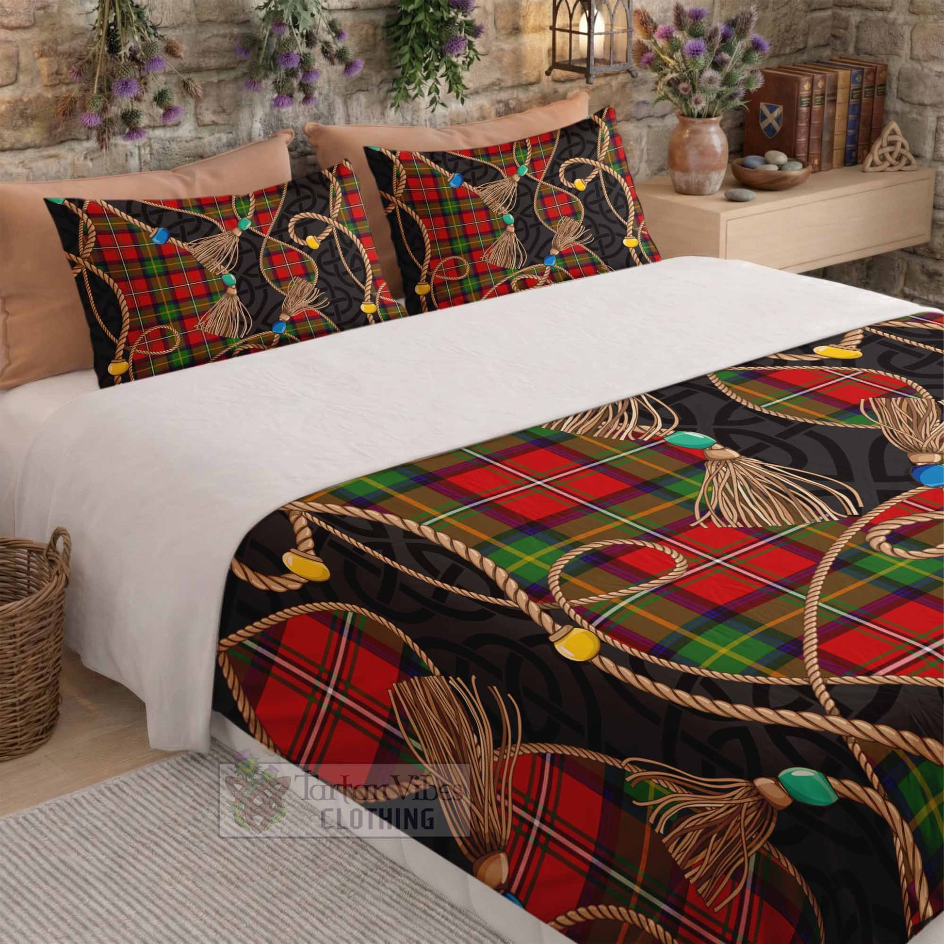 Boyd Scottish Tartan Twisted Ropes Stylized Bedding Set - Tartan Vibes Clothing