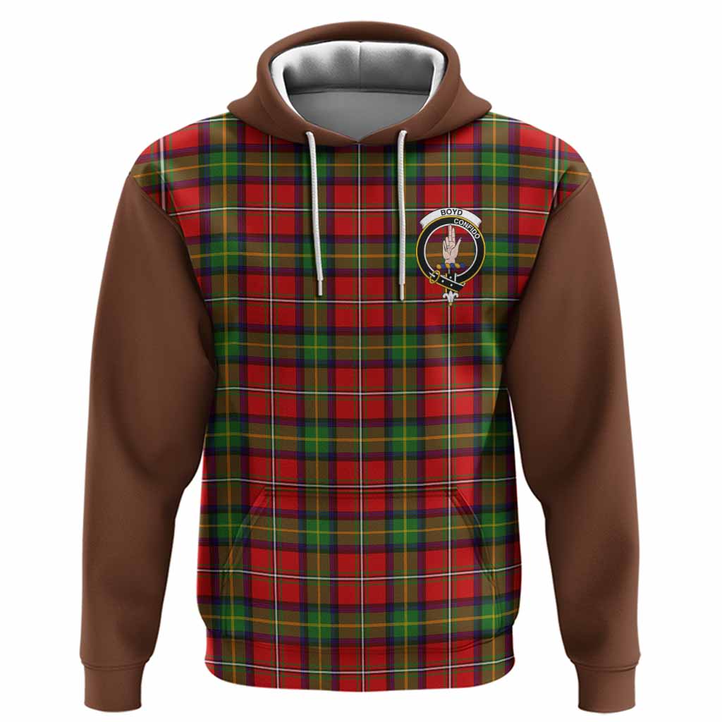Boyd Tartan Accent Hoodie with Family Crest