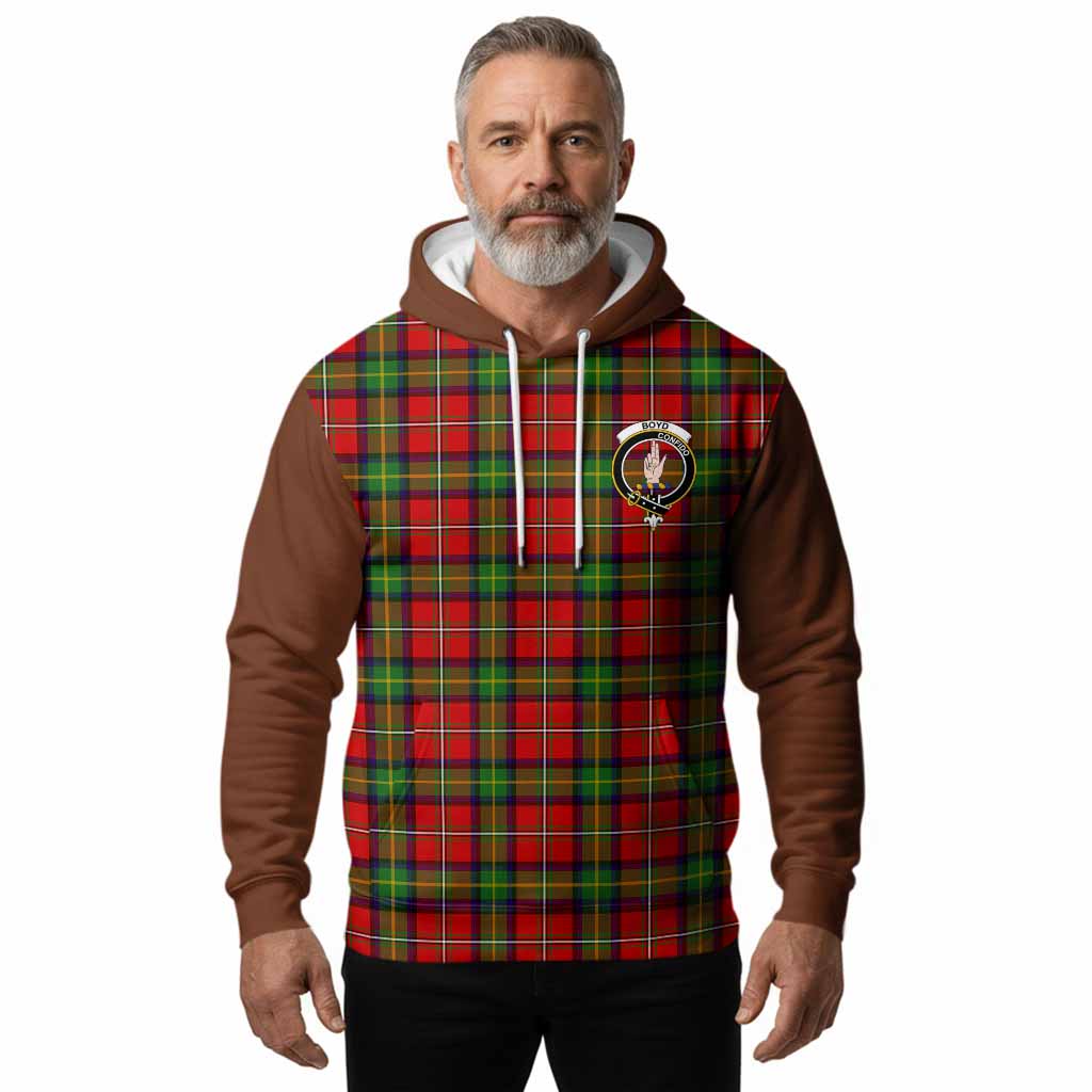 Boyd Tartan Accent Hoodie with Family Crest
