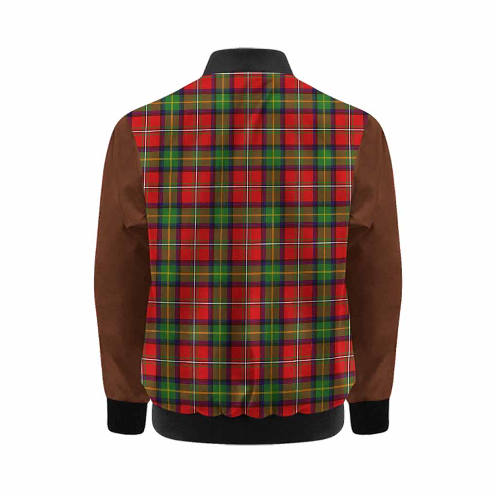 Boyd Tartan Accent Kid Bomber Jacket with Family Crest