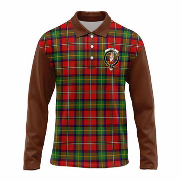 Boyd Tartan Accent Long Sleeve Polo Shirt with Family Crest