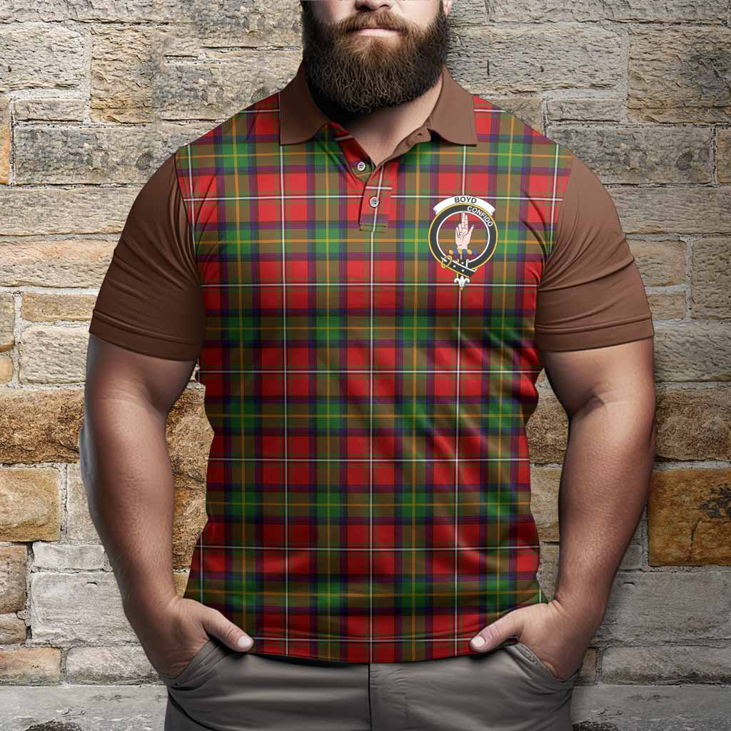 Boyd Tartan Accent Polo Shirt with Family Crest