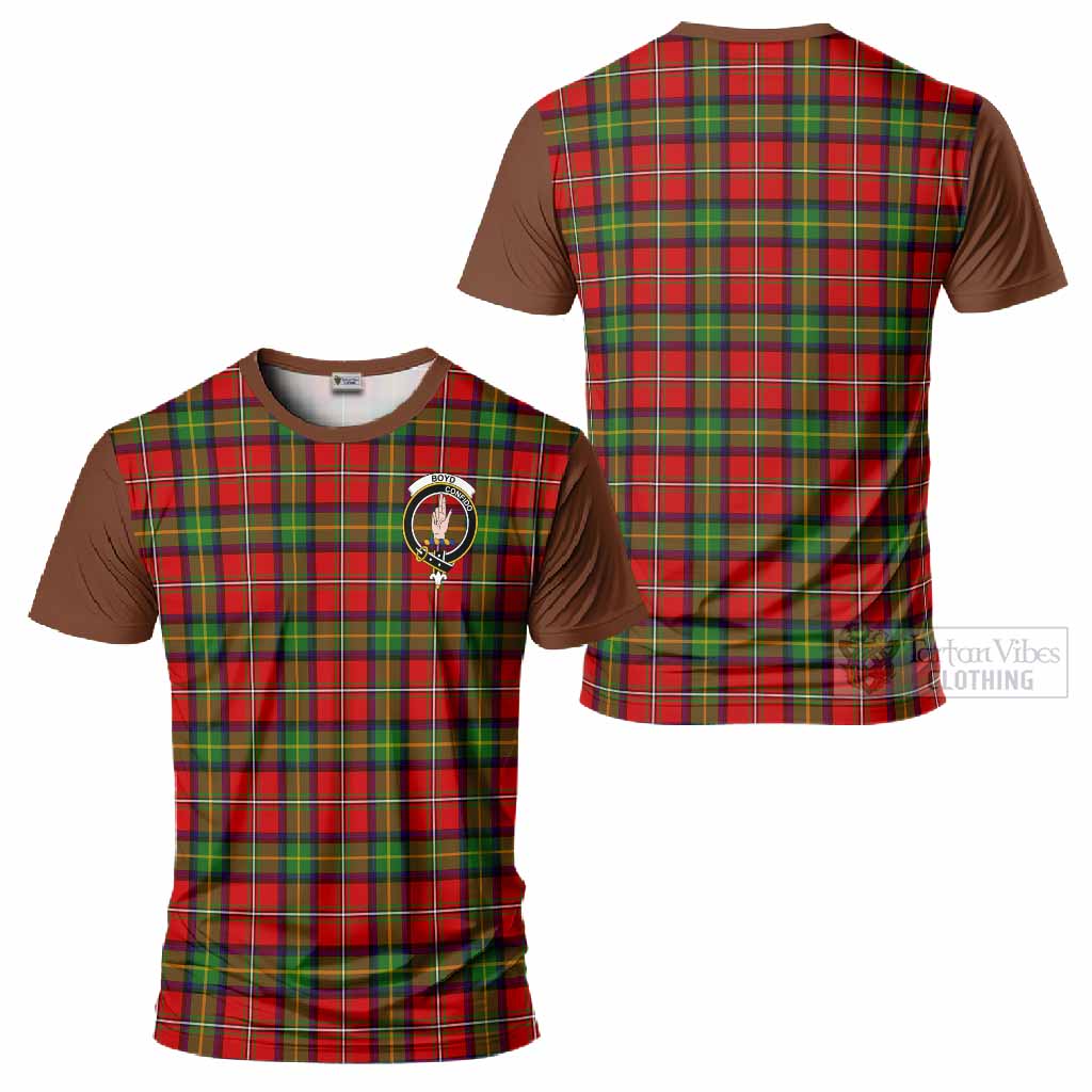 Boyd Tartan Accent T-Shirt with Family Crest