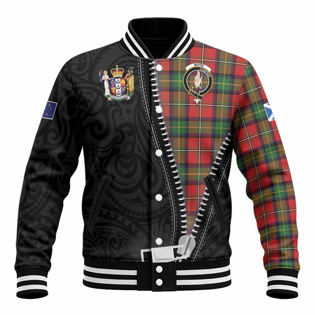 Boyd Tartan Baseball Jacket New Zealand Pattern Unique Zipper Stylized