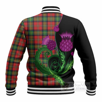 Boyd Tartan Baseball Jacket Traditional Scottish Thistle