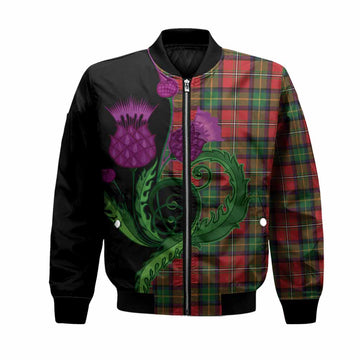 Boyd Tartan Bomber Jacket Traditional Scottish Thistle