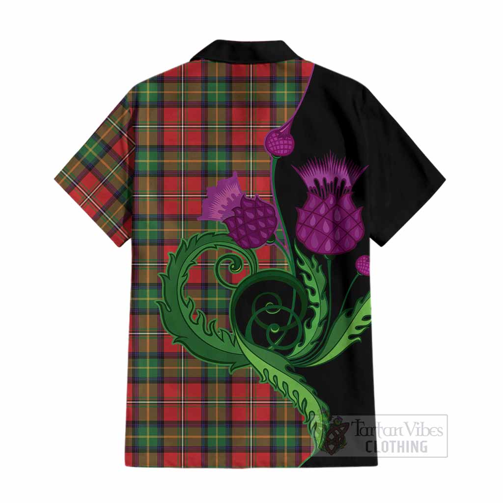 Boyd Tartan Cotton Hawaiian Shirt Traditional Scottish Thistle