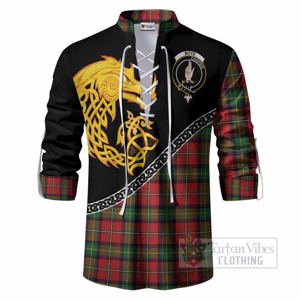 Boyd Tartan Crest Ghillie Shirt Legendary Dragon Knot Half Style