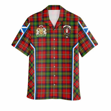 Boyd Tartan Crest Hawaiian Shirt Scotland Coat of Arm Flag Style