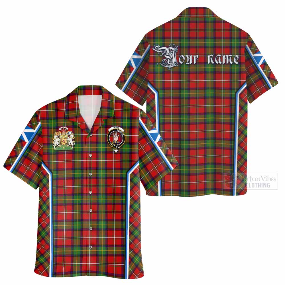 Boyd Tartan Crest Hawaiian Shirt Scotland Coat of Arm Flag Style - Tartan Vibes Clothing