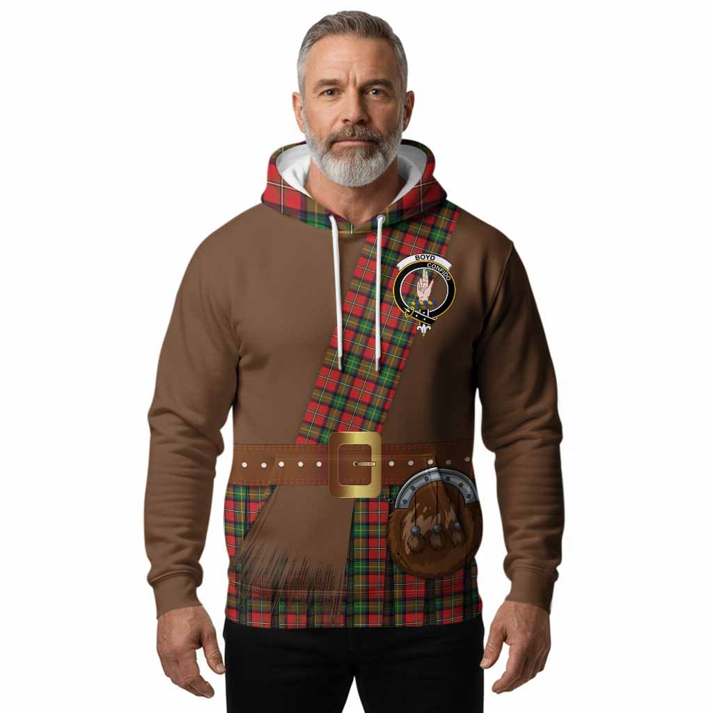 Boyd Tartan Crest Hoodie Kilt Costume Style