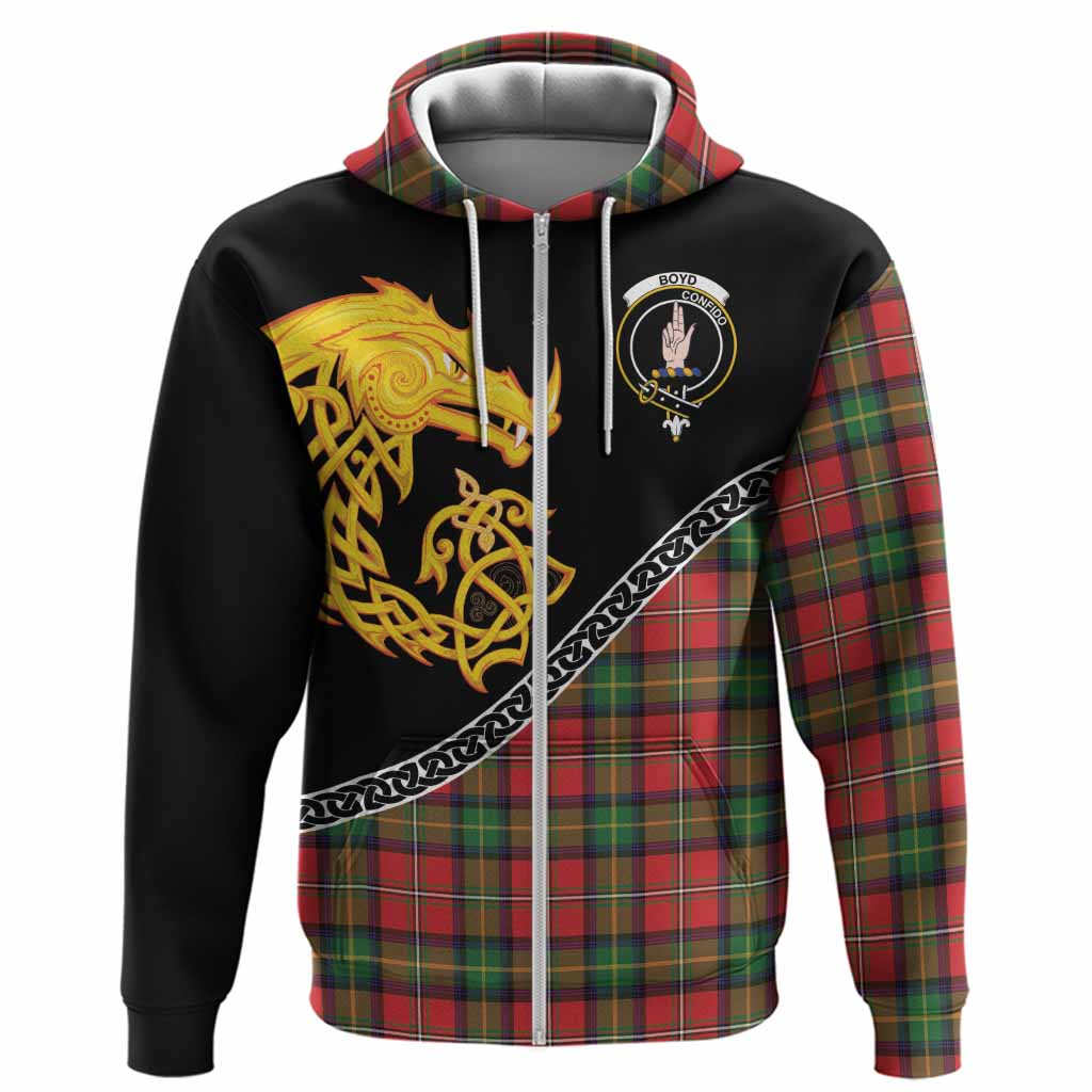 Boyd Tartan Crest Hoodie Legendary Dragon Knot Half Style