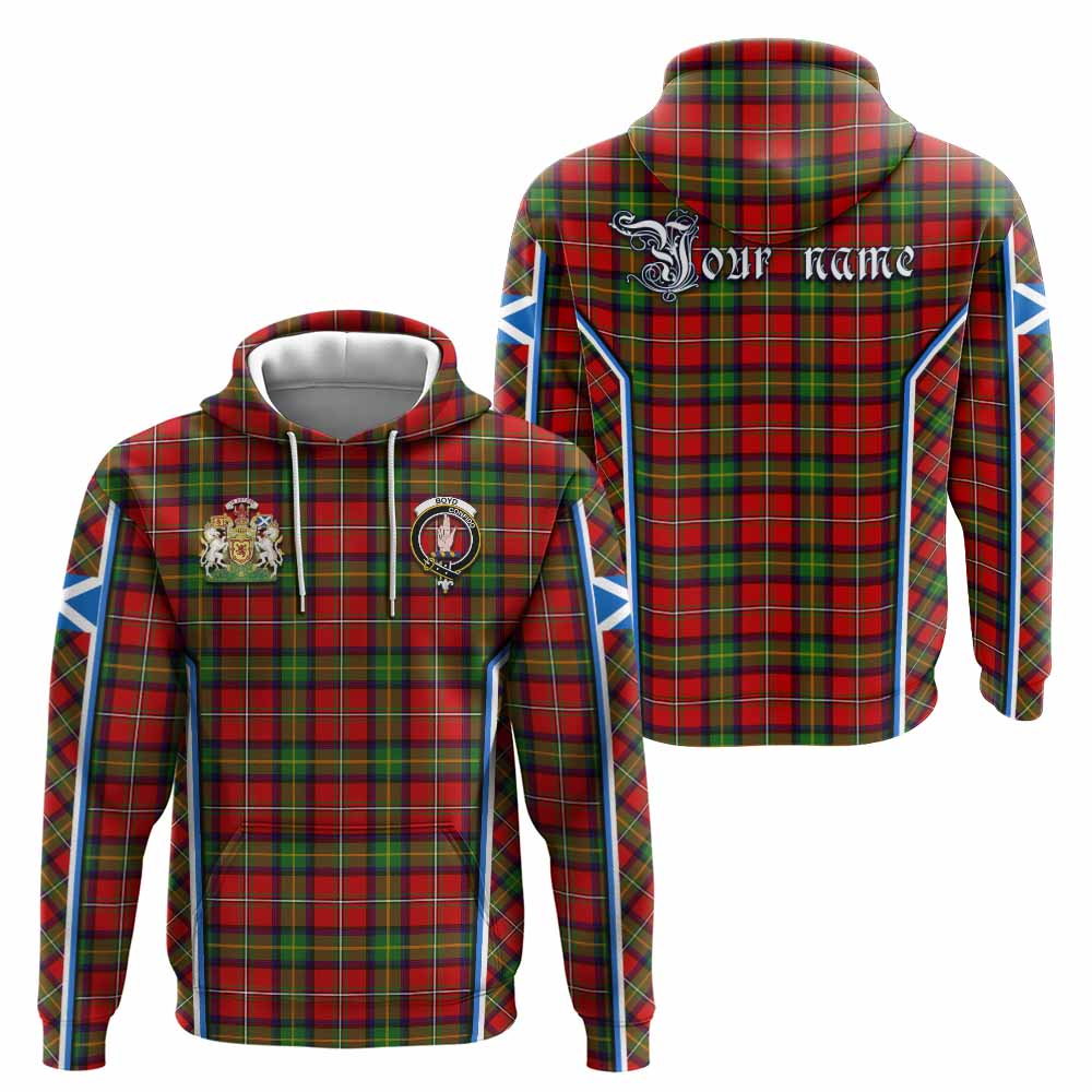 Boyd Tartan Crest Hoodie Scotland Coat of Arm Flag Style - Tartan Vibes Clothing