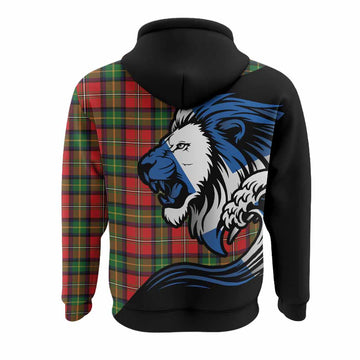 Boyd Tartan Crest Hoodie Scottish Golden Lions Wave Flow