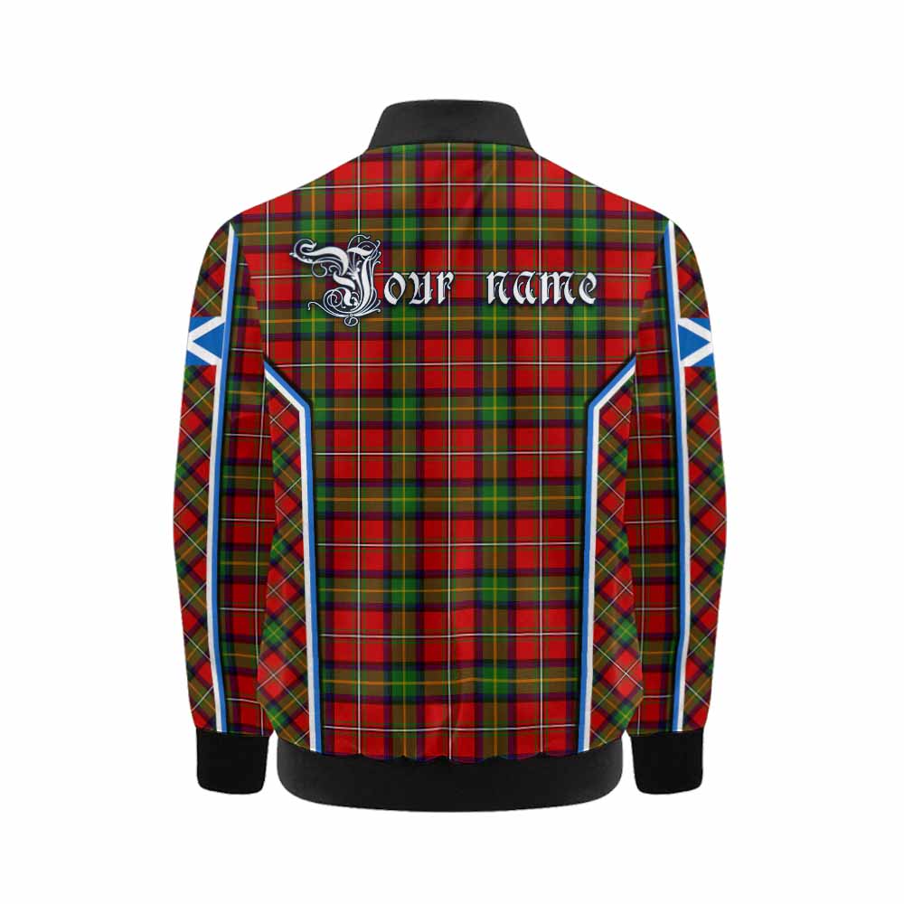 Boyd Tartan Crest Kid Bomber Jacket Scotland Coat of Arm Flag Style - Tartan Vibes Clothing