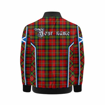 Boyd Tartan Crest Kid Bomber Jacket Scotland Coat of Arm Flag Style
