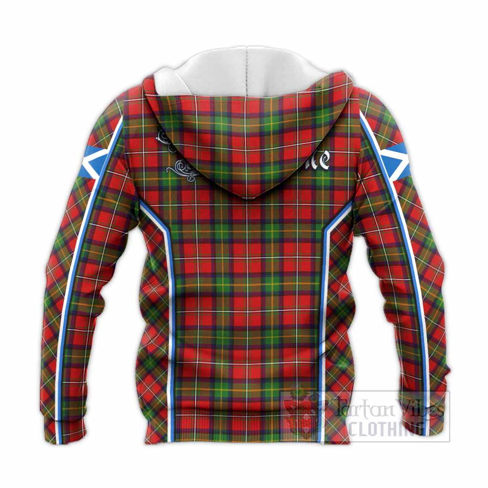 Boyd Tartan Crest Knitted Hoodie Scotland Coat of Arm Flag Style - Tartan Vibes Clothing