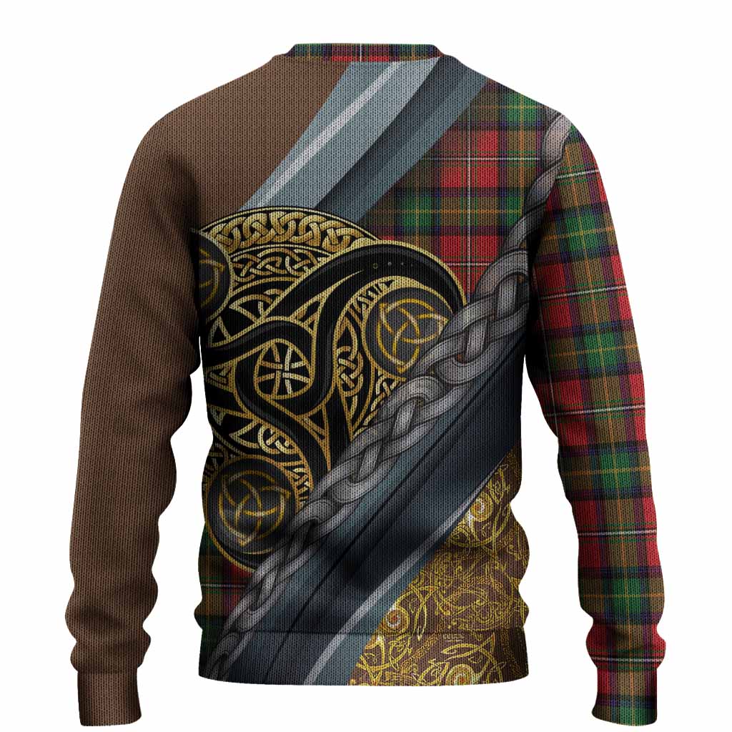 Boyd Tartan Crest Knitted Sweater Scottish Triskele Celtic