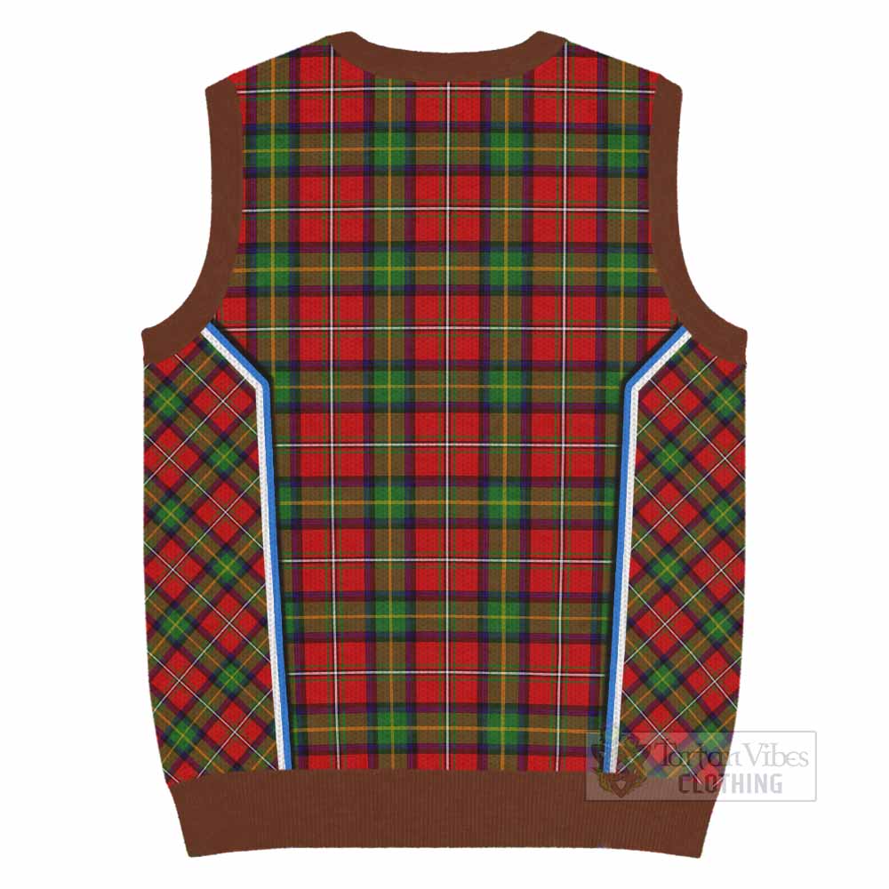Boyd Tartan Crest Knitted V-Neck Vest Scotland Coat of Arm Flag Style - Tartan Vibes Clothing