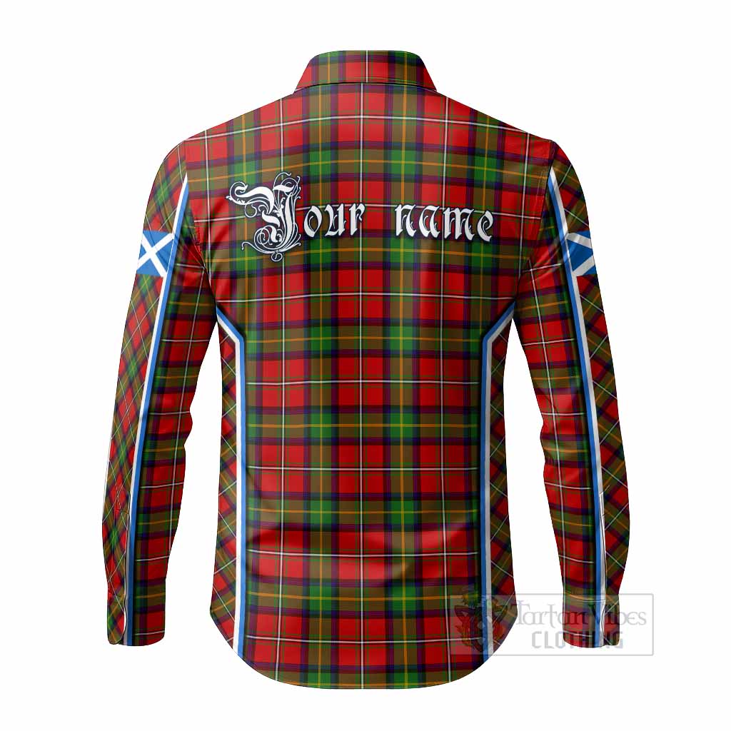 Boyd Tartan Crest Long Sleeve Button Shirts Scotland Coat of Arm Flag Style - Tartan Vibes Clothing
